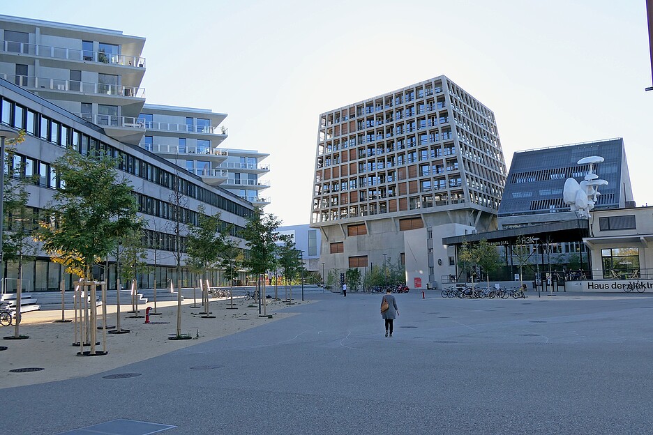 Münchenstein – la foto mostra la Freilager-Platz – è aperta alle preoccupazioni delle persone con disabilità.