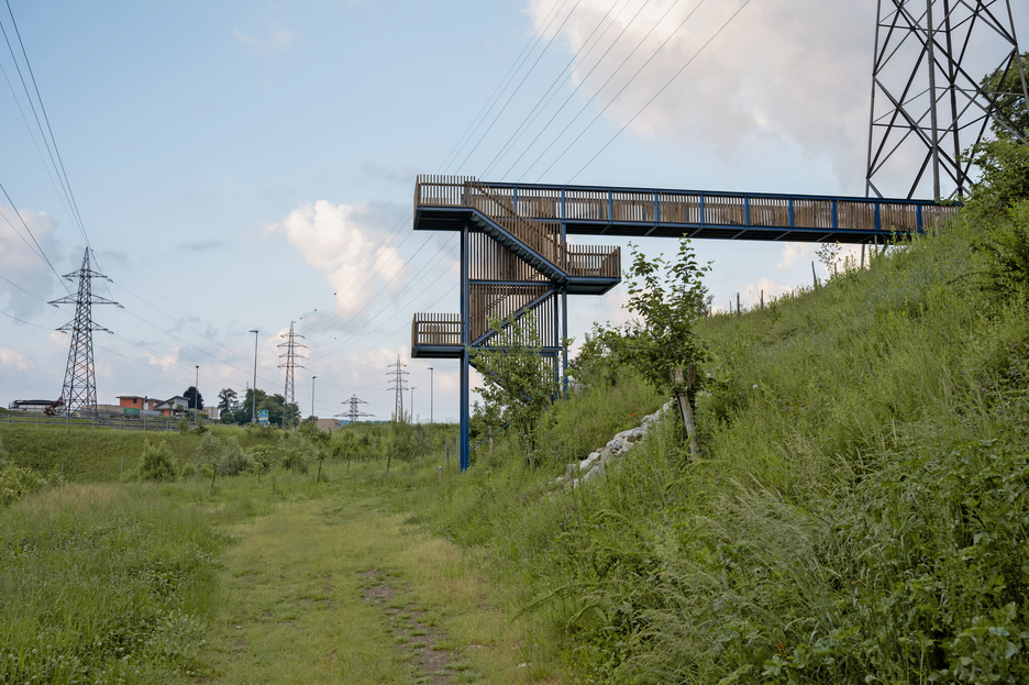 La nuova passerella a Mendrisio.